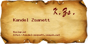 Kandel Zsanett névjegykártya